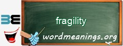 WordMeaning blackboard for fragility